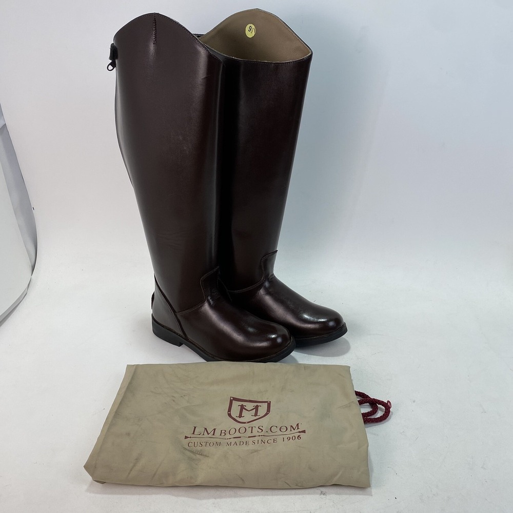 Women Brown DECENT Dress Dressage Boots With Zipper English Equestrian Size 9.5